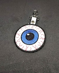 Broderad nyckelring - Eyeball