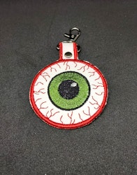 Broderad nyckelring - Eyeball