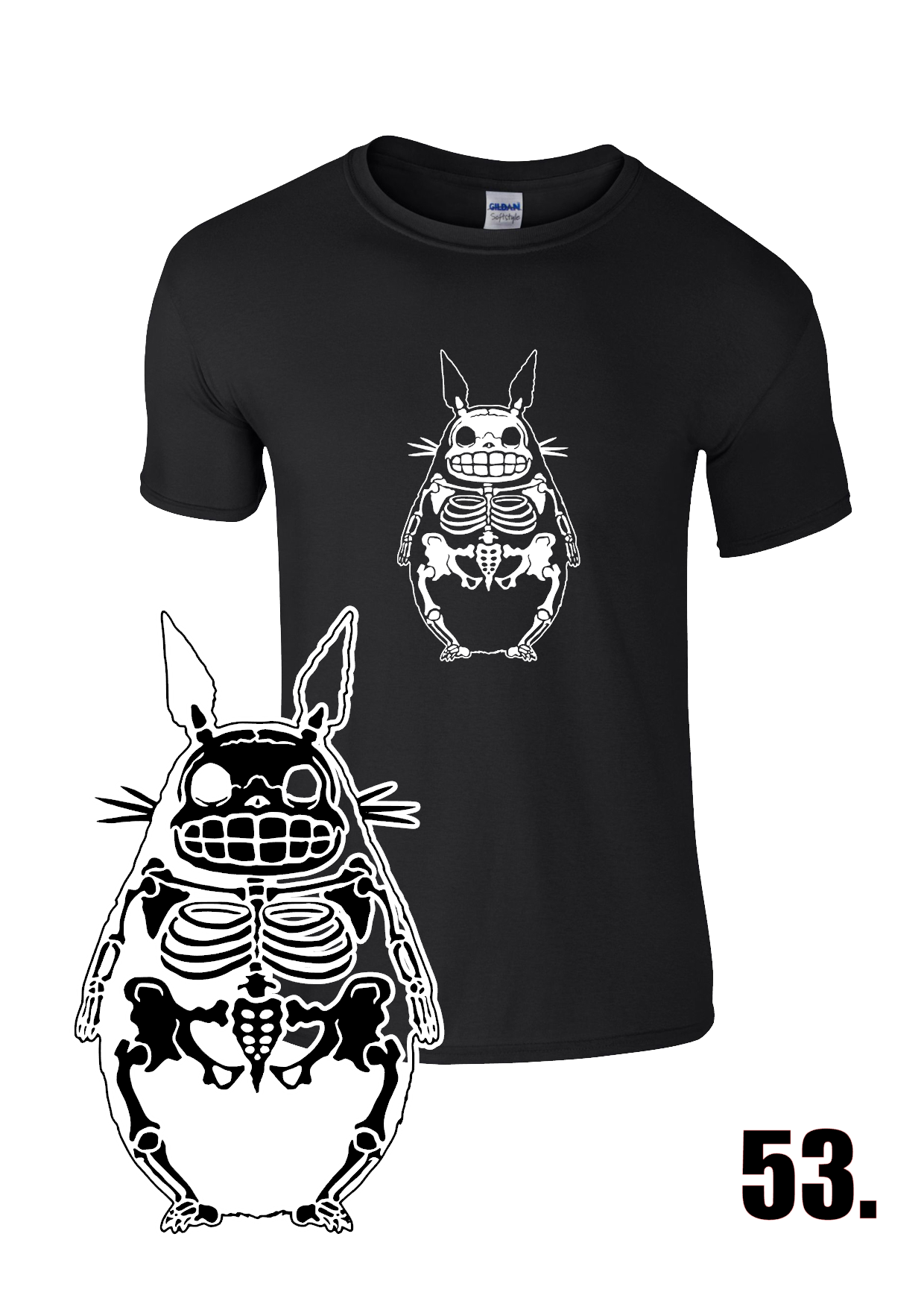 Skeleton Totoro t-shirt