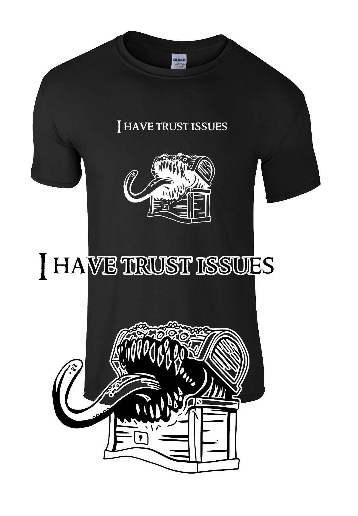 RPG t-shirt - Mimic, I have trust issues