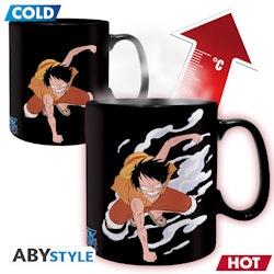 One Piece mugg - Heat Change - Luffy & Ace
