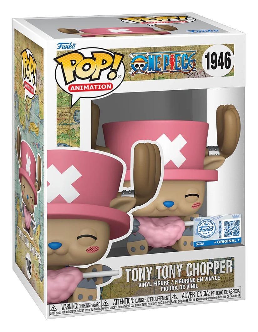 One Piece POP! staty - Tony Chopper with Cotton Candy 9 cm - 1946