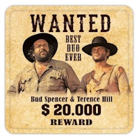 Bud Spencer glasunderlägg -Wanted