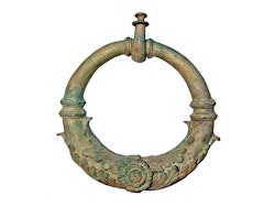 Türklopfer, 30 cm, antikgrün, in Bronze
