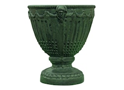 Grand pot de style empire classique, NOIR, aluminium, diamètre 30 cm et hauteur 27 cm.