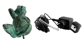 Fountain package; frog in bronze, 15 cm, pump, hose