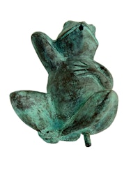 Fontaine, grenouille, en bronze, 15 cm, allongée sur le dos de Mr Fredrik