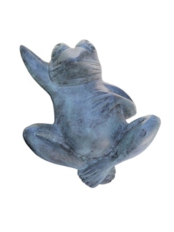 Brunnen, Frosch, in Bronze, 30 cm, auf dem Rücken liegend, von Mr Fredrik