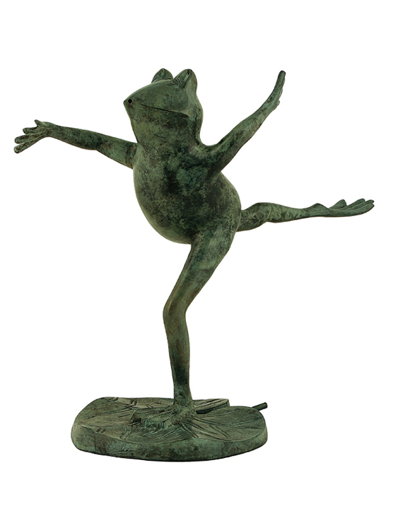 Fontän, löpande groda i brons, 35 cm, från Mr Fredrik