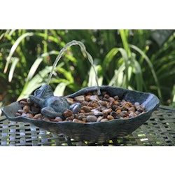 Mr Fredrik Brunnen paket mit Brunnen frosch in Bronze, 08 cm, Pumpe, Leuchte, Versand