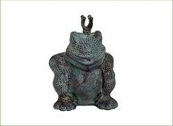 Brunnenfrosch aus Bronze, „Hässlicher Frosch“, 22 cm, mit Krone, von Herrn Fredrik