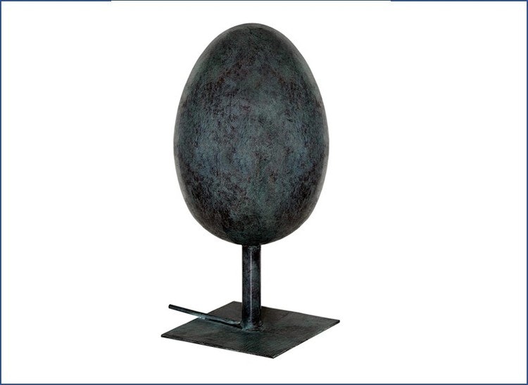 Eier in Bronze, die wie ein Brunnen stehen 25 cm, Mr Fredrik