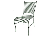 Chair in forged iron DARK GREEN, without armrests from Mr Fredrik