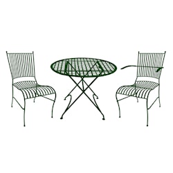 Chair in forged iron DARK GREEN, without armrests from Mr Fredrik