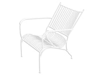 Sessel / resting chair aus Schmiedeeisen, WEISS von Herrn Fredrik