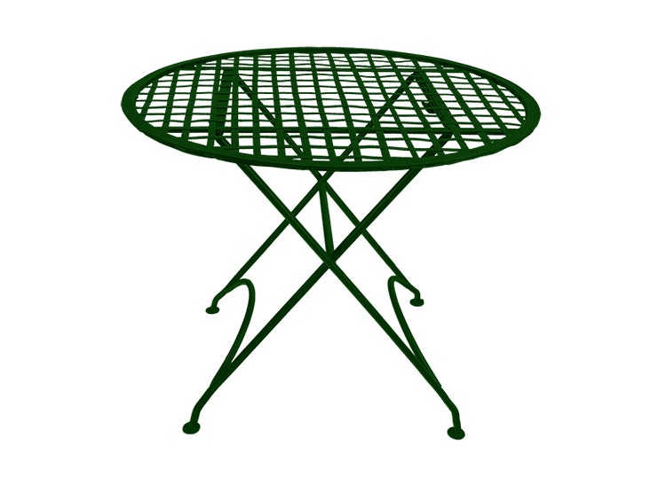 Table in forged iron, DARK GREEN, round, 76 cm from Mr Fredrik