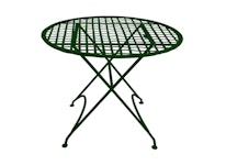 Table in forged iron, DARK GREEN, round, 76 cm from Mr Fredrik