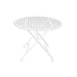 Table en fer forgé, BLANCHE, ronde, 76 cm de Mr Fredrik