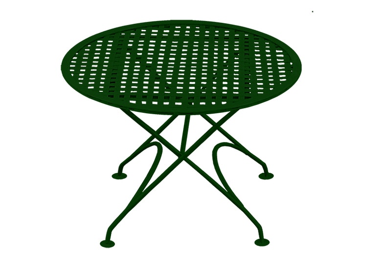 Table for recliner in forged iron, DARK GREEN, round, 60 cm from Mr Fredrik