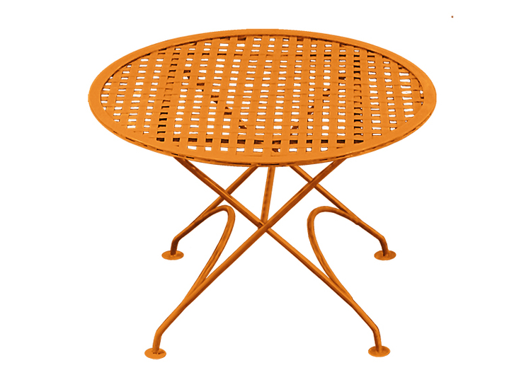 Table for recliner in forged iron, ORANGE, round, 60 cm from Mr Fredrik
