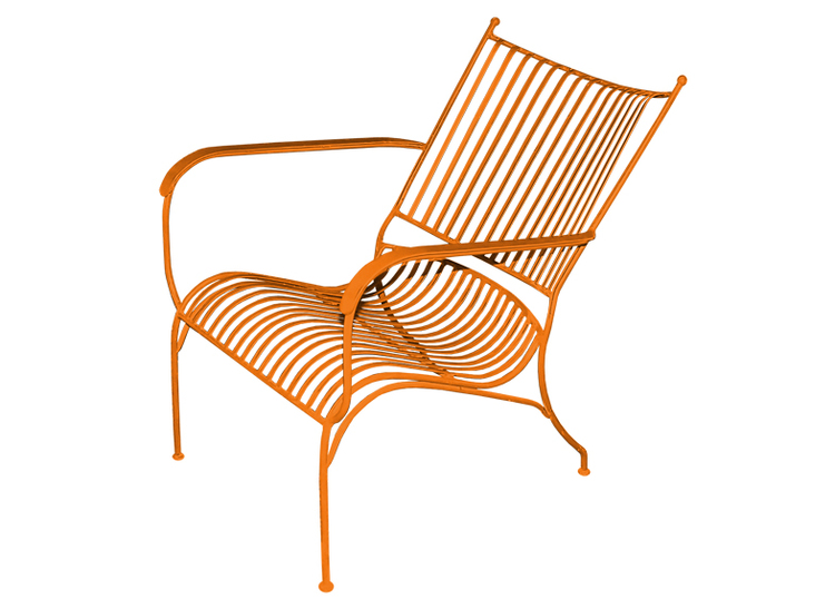 Recliner in forged iron, ORANGE from Mr Fredrik