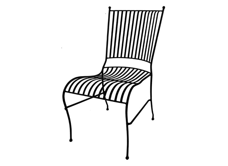 Chair In forged iron, BLACK, without armrests from Mr Fredrik