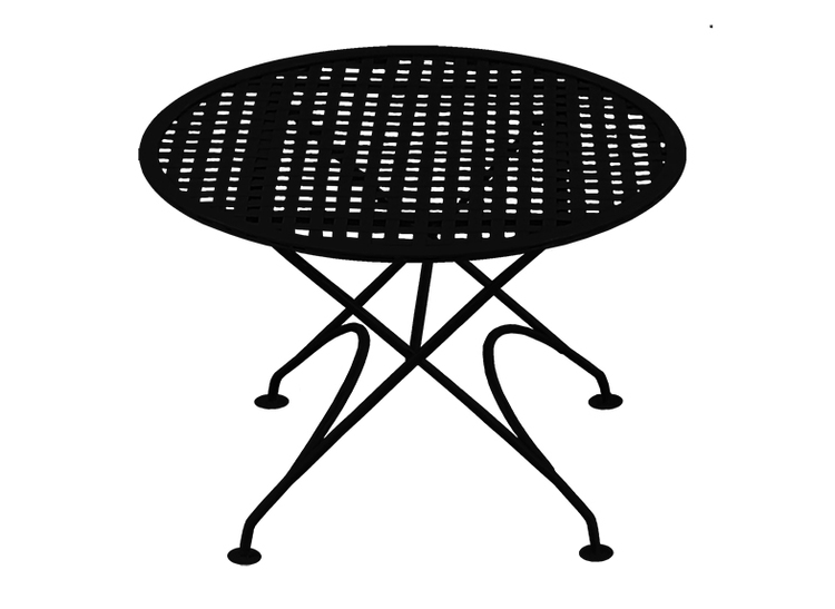 Table for recliner in Chair In forged iron,  BLACK, round, 60 cm from Mr Fredrik