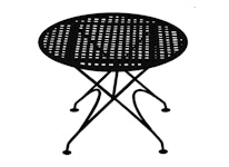 Tisch für Relaxsessel aus Schmiedeeisen, SCHWARZ, rund, 60 cm von Mr Fredrik