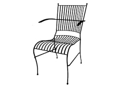 Chair In forged iron, BLACK with armrests from Mr Fredrik