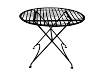 Table in forged iron, BLACK, round, 76 cm from Mr Fredrik