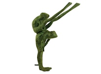 Fontän, bockhoppande grodor i brons, höjd 35 cm