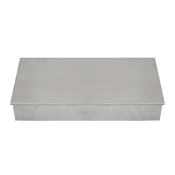 Box in pewter, rectangular, larger from Munka Sweden, design Fredrik Strömbladd