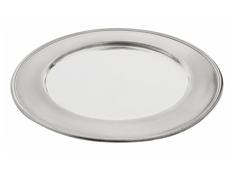 Gloria, charger plate in pewter, from Munka Sweden