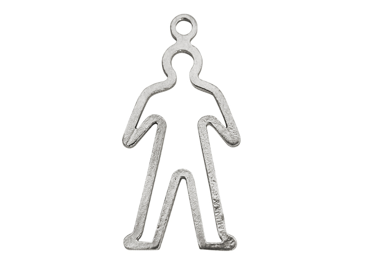 Christmas decorations - Gingerbread man - hand-cast in pewter, stamped Munka