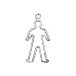 Christmas decorations - Gingerbread man - hand-cast in pewter, stamped Munka