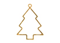 Julpynt - GRAN för gran eller fönster handgjuten i tenn och förgylld med 24 karat guld, stämplade Munka