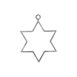 Christmas decorations - STAR - hand-cast in pewter, stamped Munka