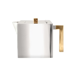 Teapot in pewter pat of the coffee tea set from Munka Sweden, design Björn Sahlén