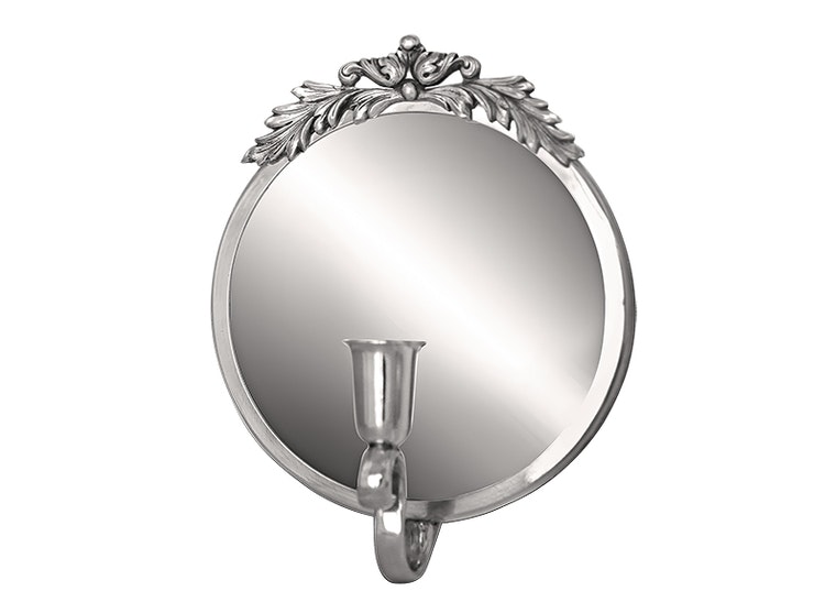 Mirror sconce in pewter