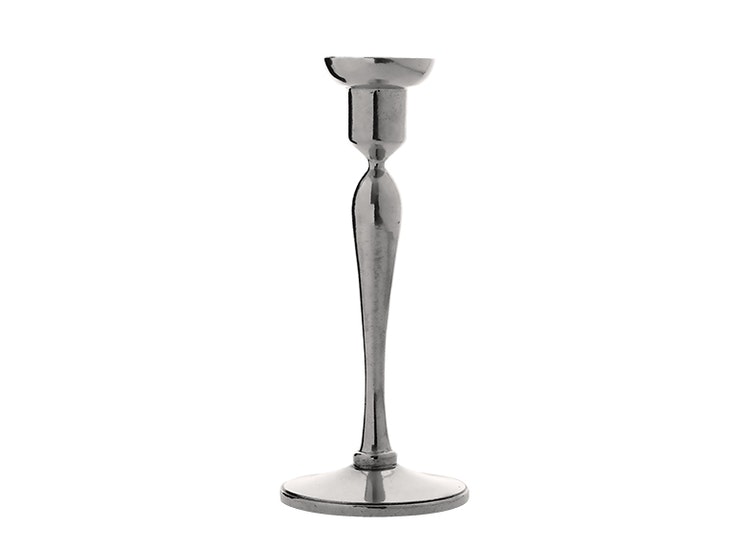 Rondell (low model), candlestick in pewter, from Munka Sweden