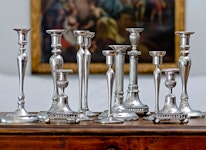 Rondell, candlestick in pewter (high model), from Munka Sweden