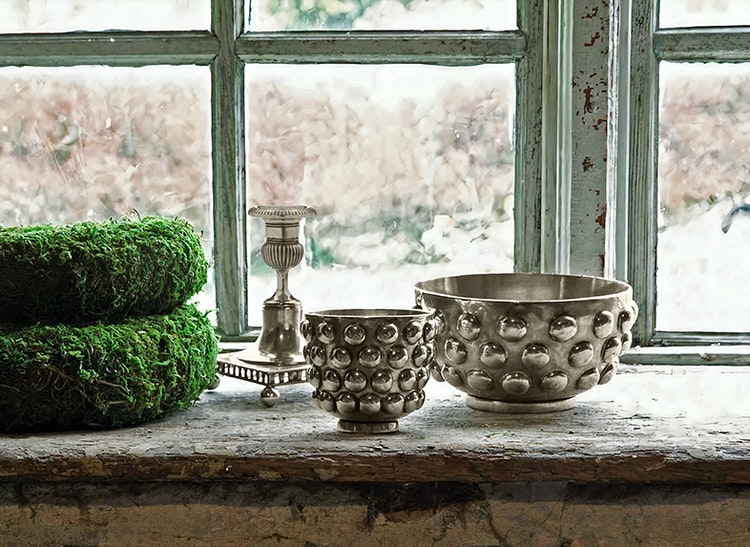 Babette, bowl in pewter