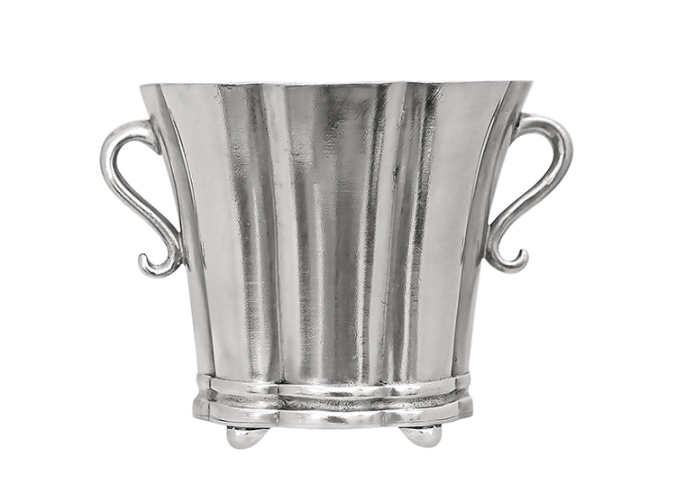 SIGNE, classic, smaller vase in pewter, for flowers