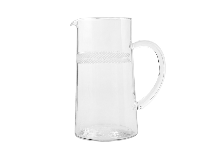 Lagerkans, jug in hand-engraved glass from Munka Swedens