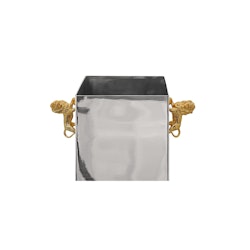 Champagne and wine cooler in pewter with gilded lions, design Fredrik Stromblad