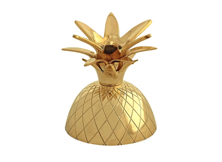 Candlestick pineapple top, brass