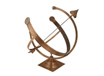 Sundial, in antique brass, 45 cm in diameter