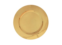 Umschlagteller aus Messing, glatt, Durchmesser 30 cm von Gusums Brass