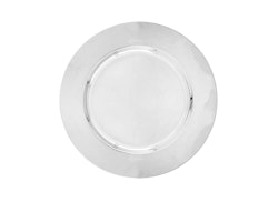 Kuverttallrik i nickelpläterat stål, slät, diameter 33 cm, från Mr Fredrik