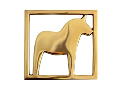 Coaster in the shape of Dala horse in brass from Gusums Messing